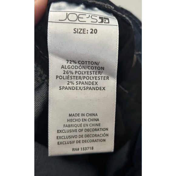 Joe's The Brixton Women's Blue Jeans Dark Wash Straight + Narrow SZ 20 / 34L NEW - Picture 5 of 7